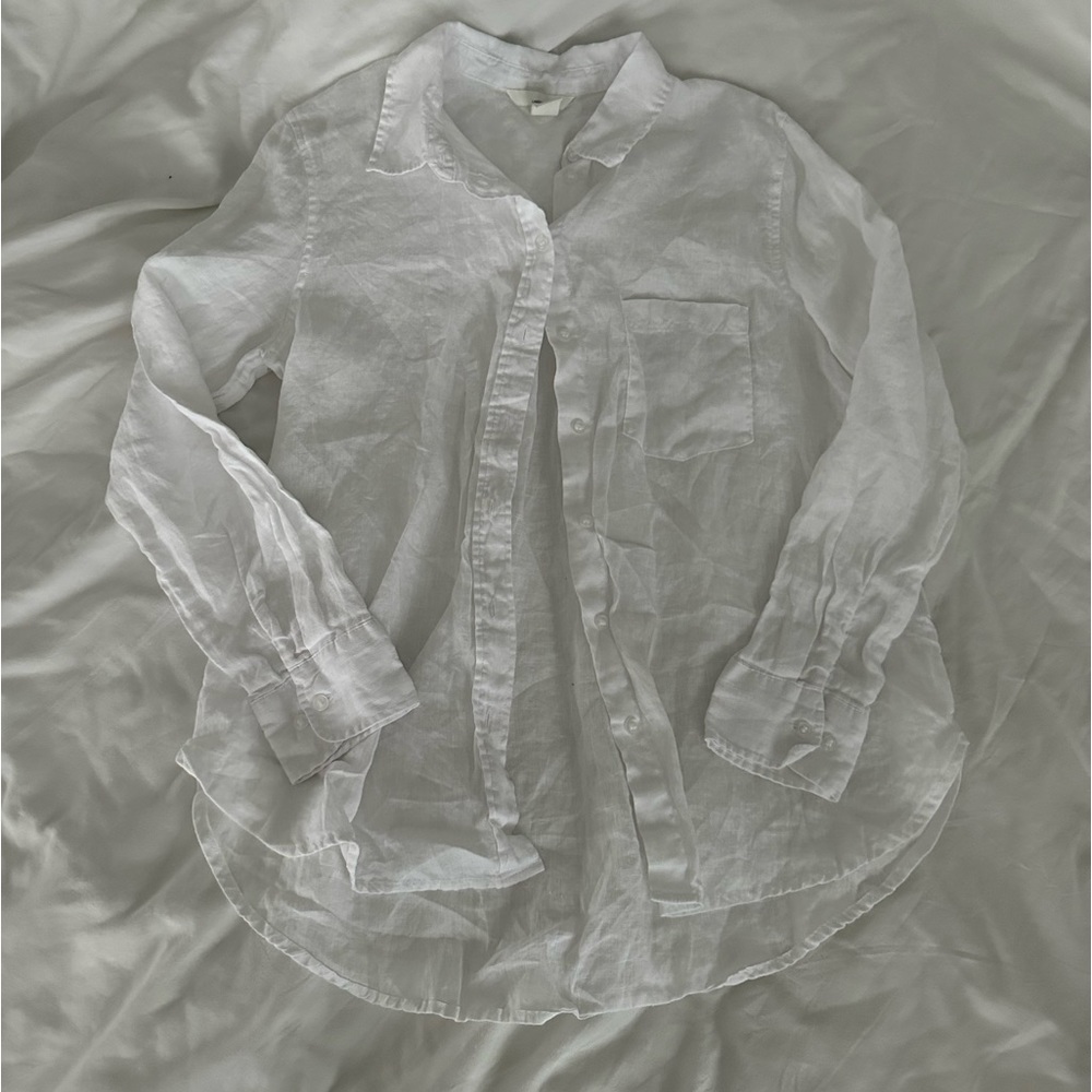 H&M linen button down top